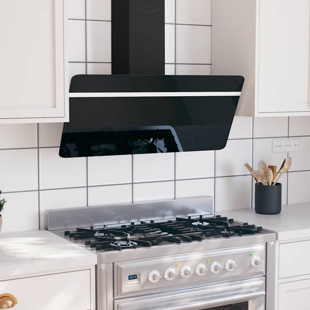 vidaXL Wandafzuigkap 90cm Zwart -35% Korting!