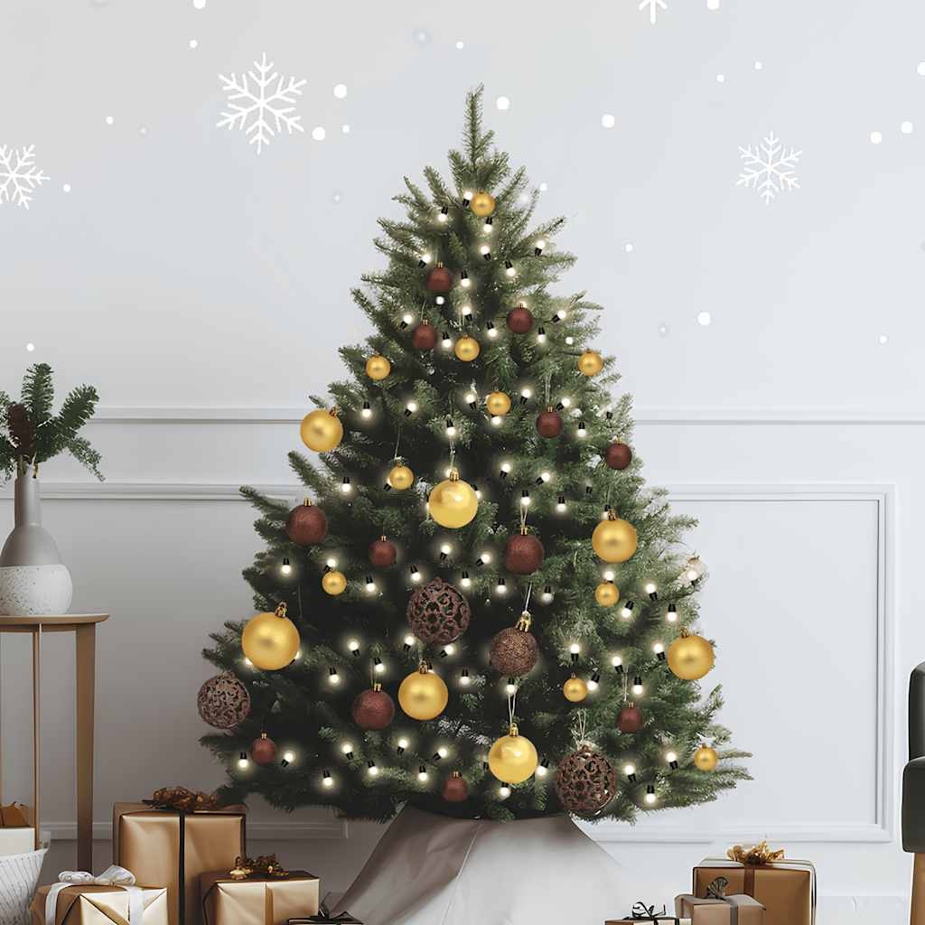 Kerstballenset 61-dlg Goud/Brons + LED's - 35% Korting!