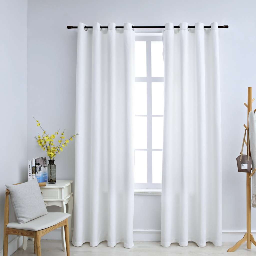 VidaXL Verduisterende Gordijnen Gebroken Wit 140x245cm - 35% Korting!