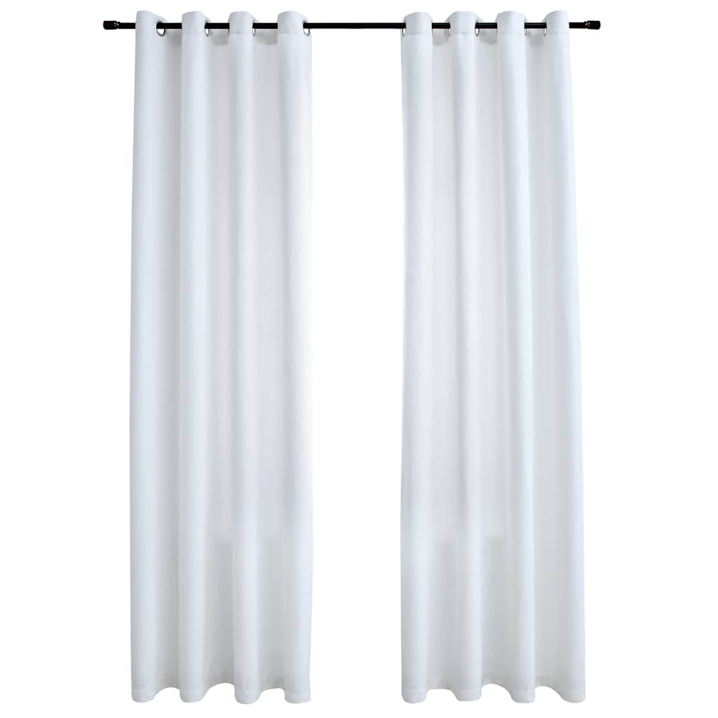 VidaXL Verduisterende Gordijnen Gebroken Wit 140x245cm - 35% Korting!