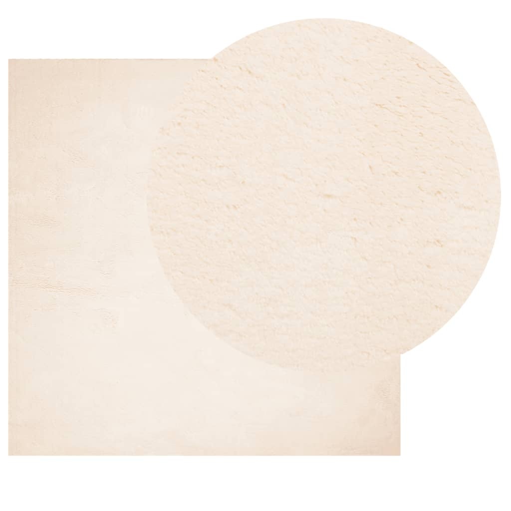 vidaXL HUARTE Vloerkleed 120x120 Beige - 35% Korting!