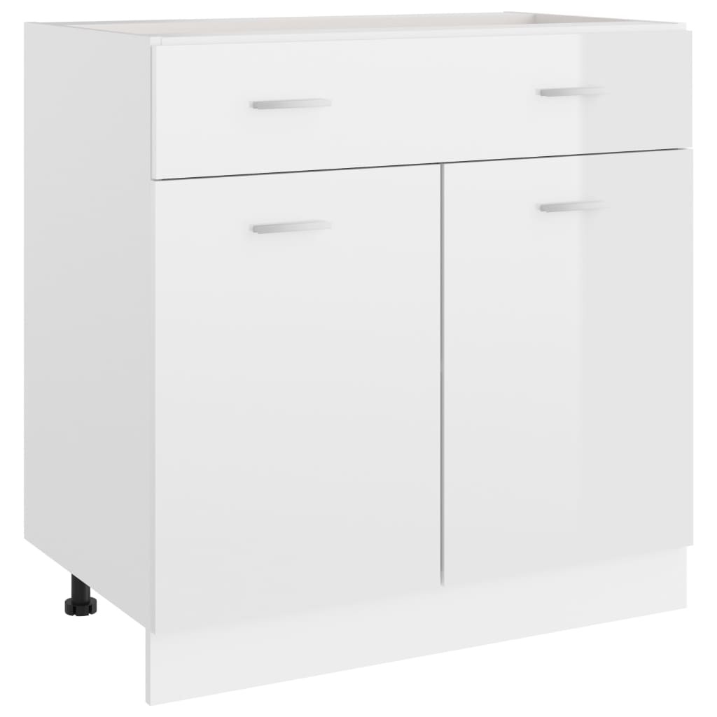 VidaXL Onderkast Lyon Wit Hoogglans - 80cm - 47% Korting!