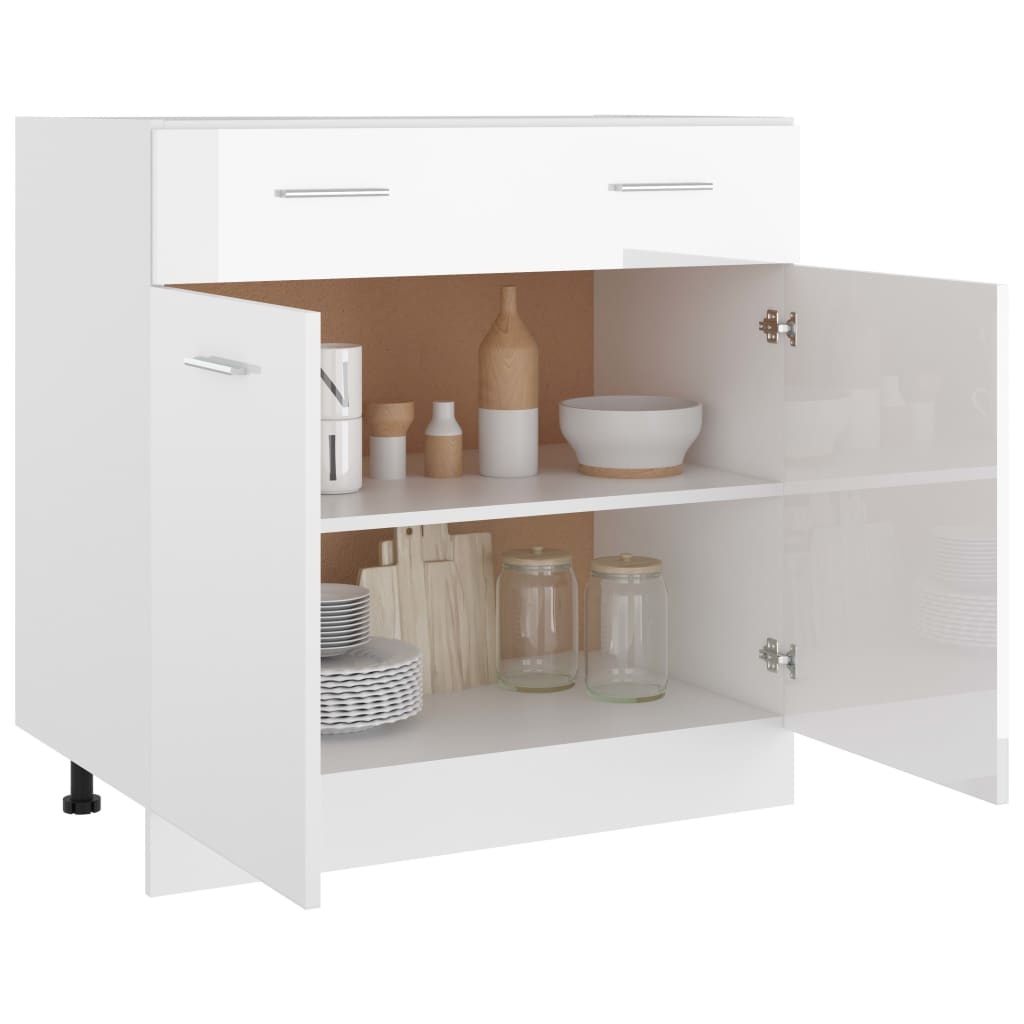 VidaXL Onderkast Lyon Wit Hoogglans - 80cm - 47% Korting!