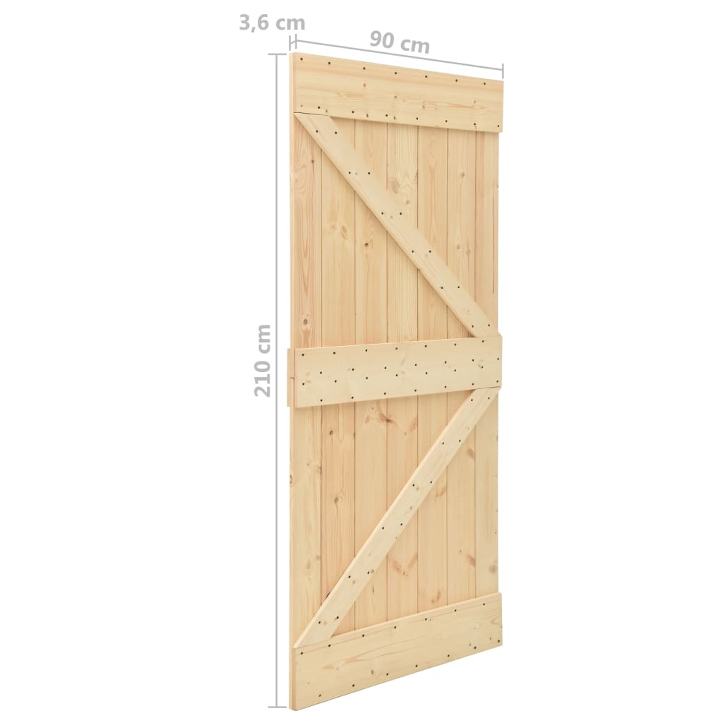 Massief Grenen Deur 90x210cm - 35% Korting! (Retour)