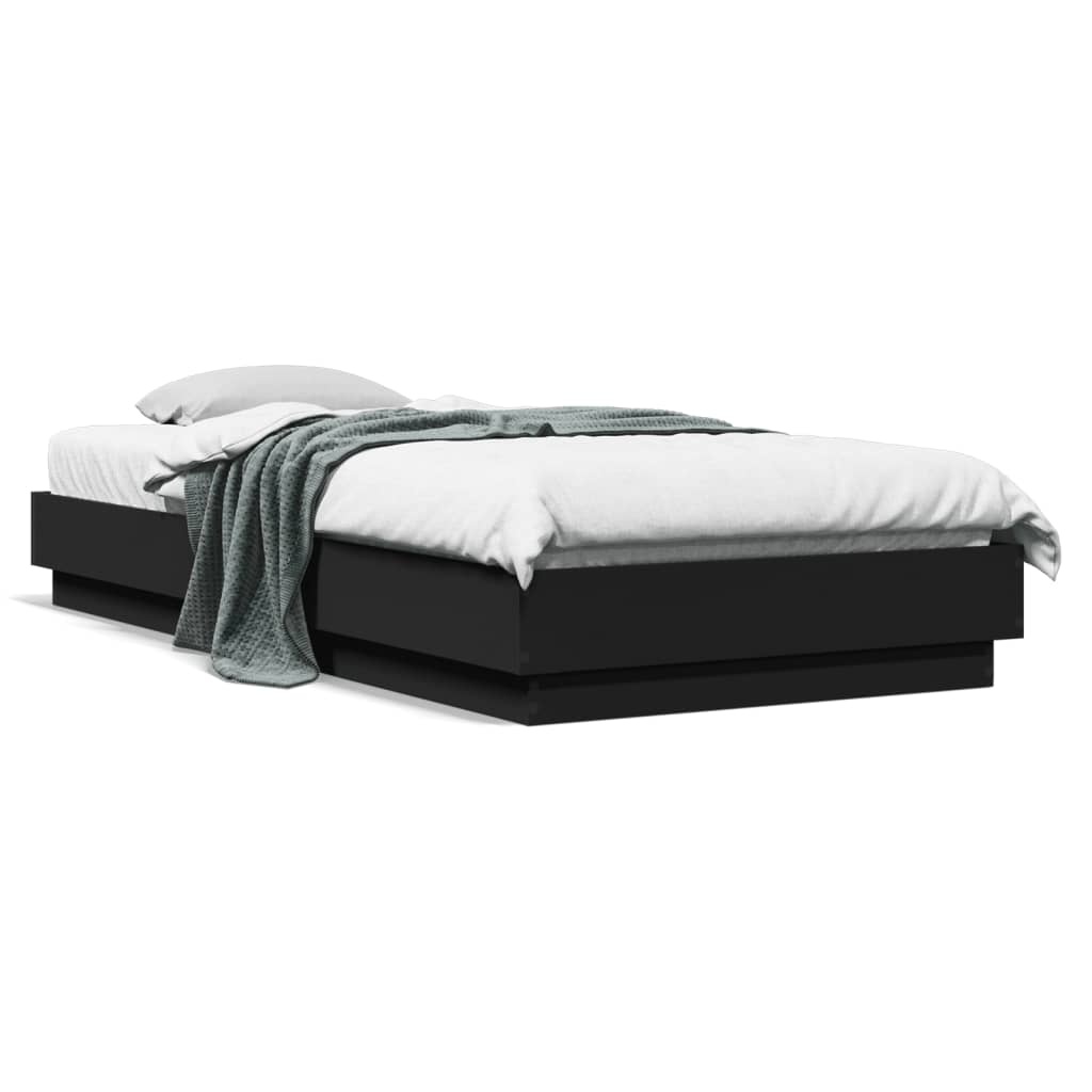 Zwart Bedframe 90x200cm - Zo Goed Als Nieuw! 35% Korting