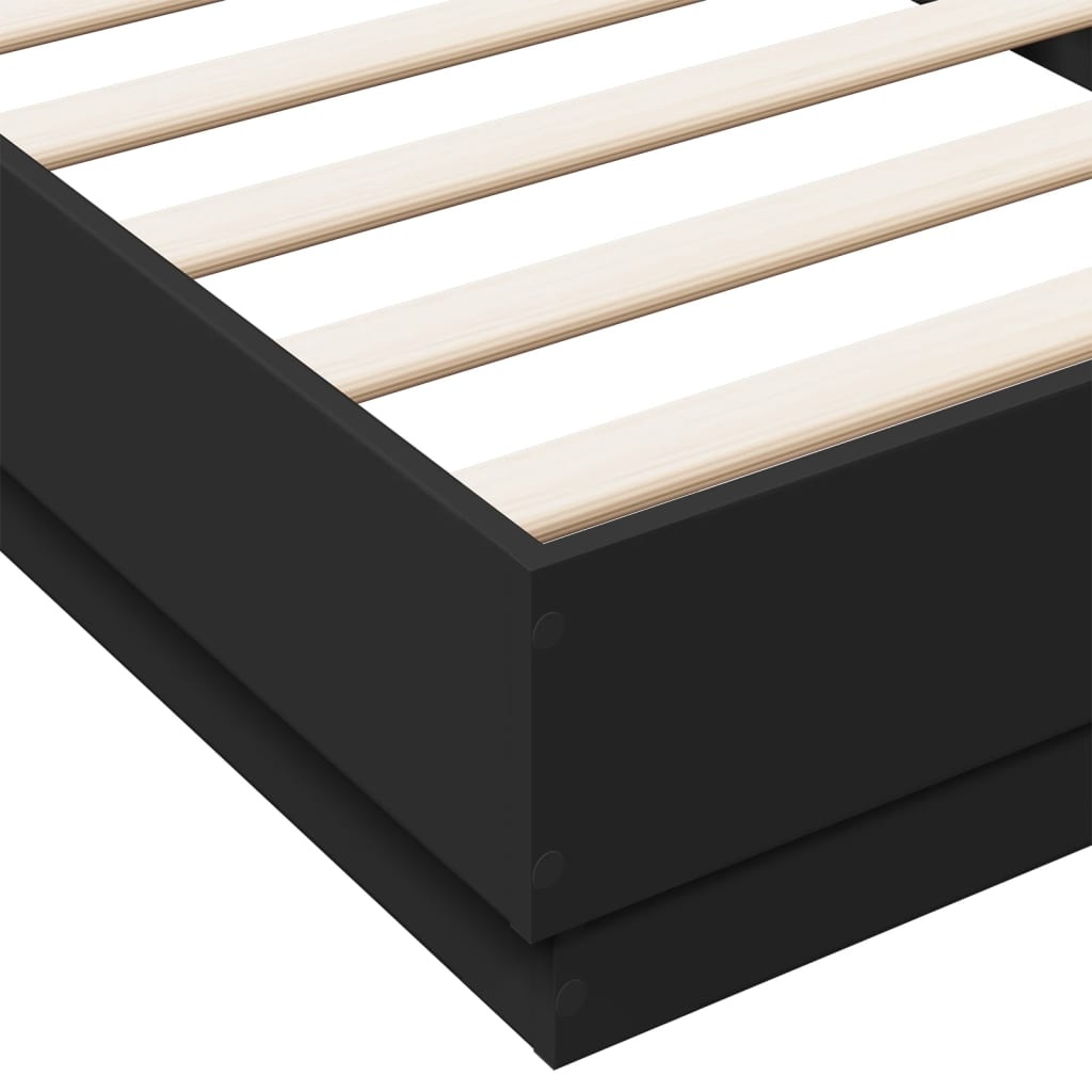 Zwart Bedframe 90x200cm - Zo Goed Als Nieuw! 35% Korting