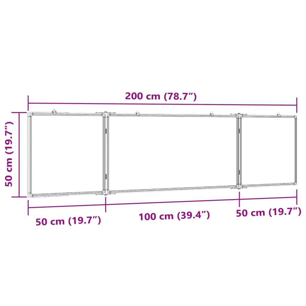 vidaXL Magnetisch Inklapbaar Whiteboard 200cm - 35% Korting!
