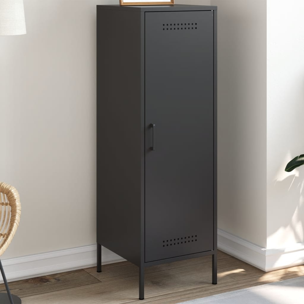 vidaXL Hoge Kast Zwart Staal - 50% Korting! (Lichte Schade)