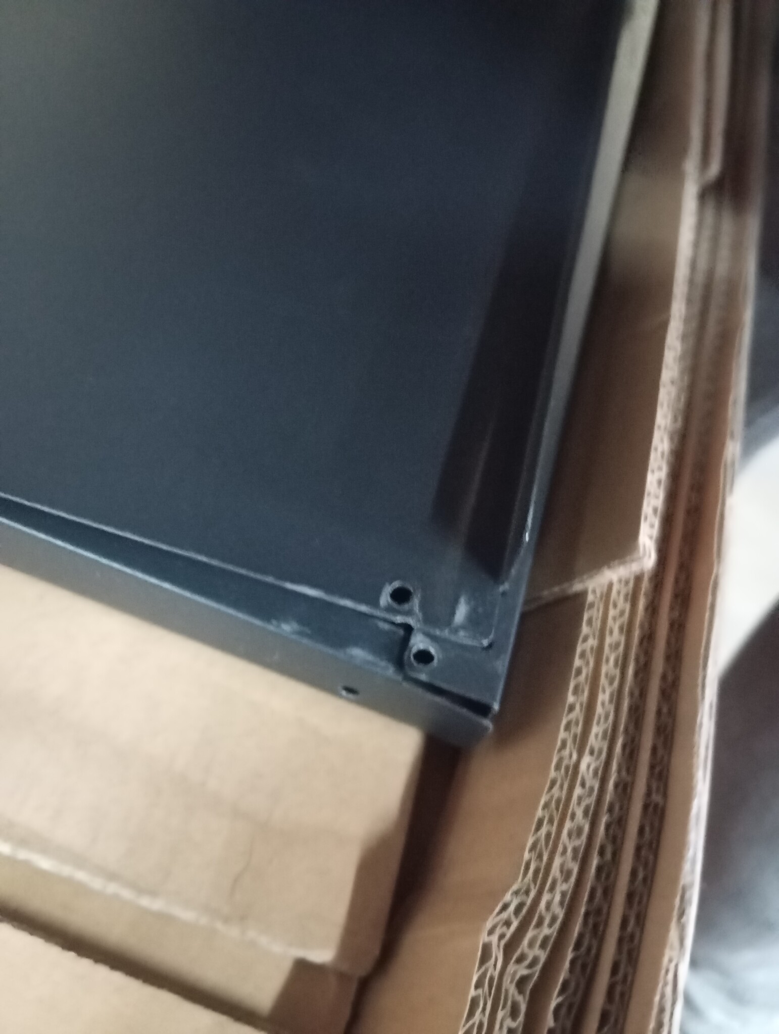 vidaXL Hoge Kast Zwart Staal - 50% Korting! (Lichte Schade)