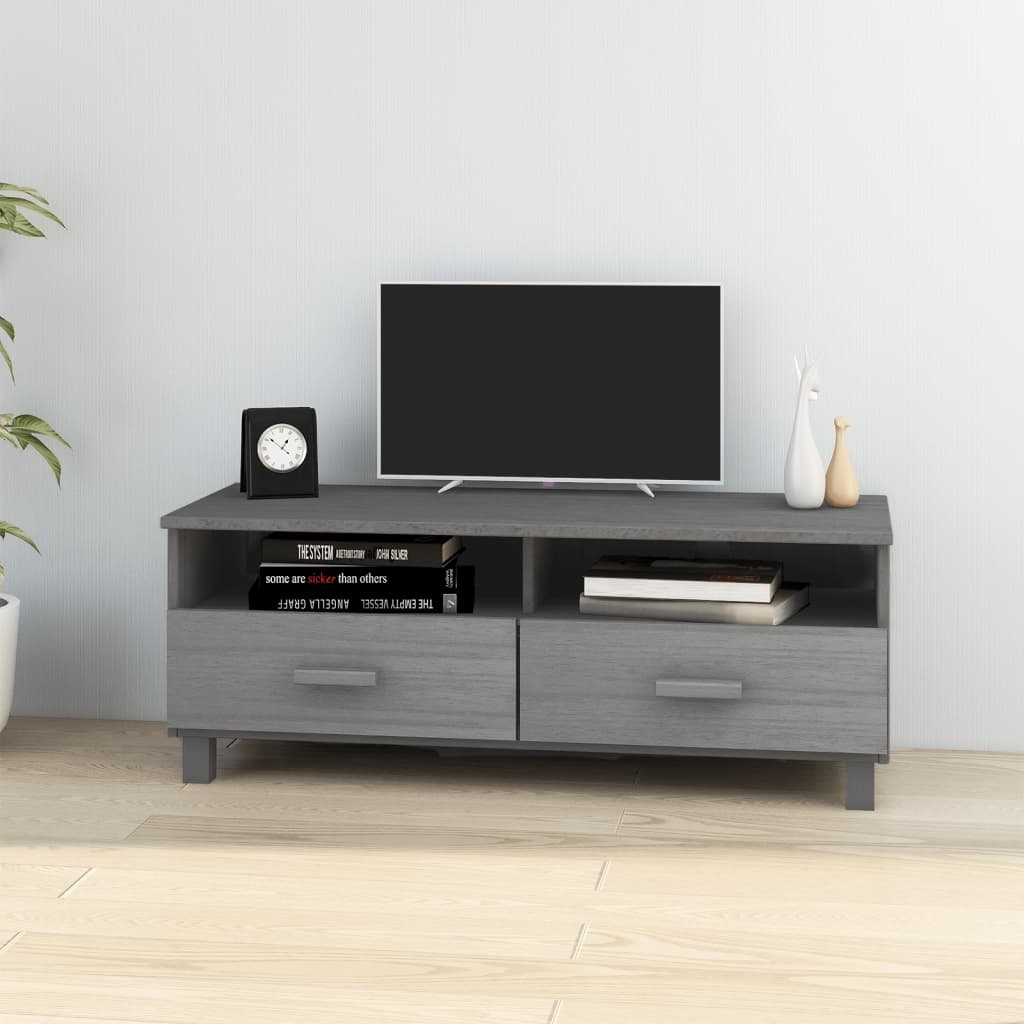 vidaXL Tv-meubel Grenen Donkergrijs 106cm - 35% Korting!