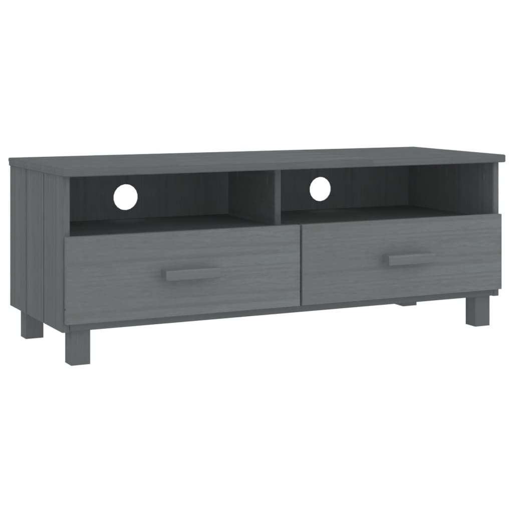vidaXL Tv-meubel Grenen Donkergrijs 106cm - 35% Korting!
