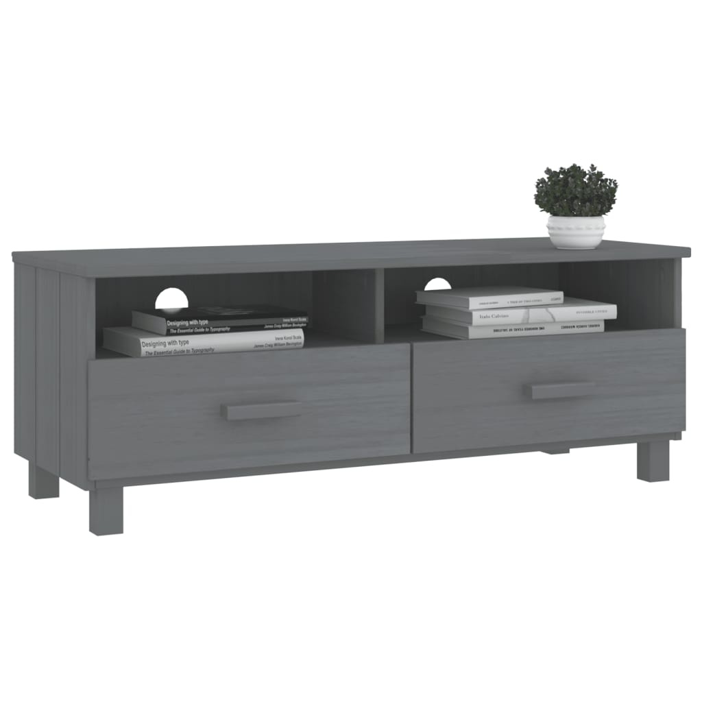 vidaXL Tv-meubel Grenen Donkergrijs 106cm - 35% Korting!