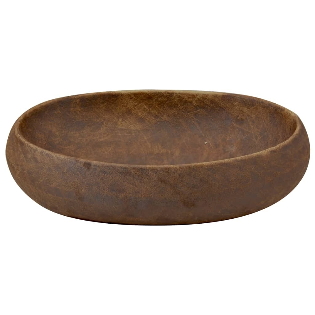 vidaXL Ovale Opzetwasbak Bruin 59cm - 35% Korting! Beschadigd