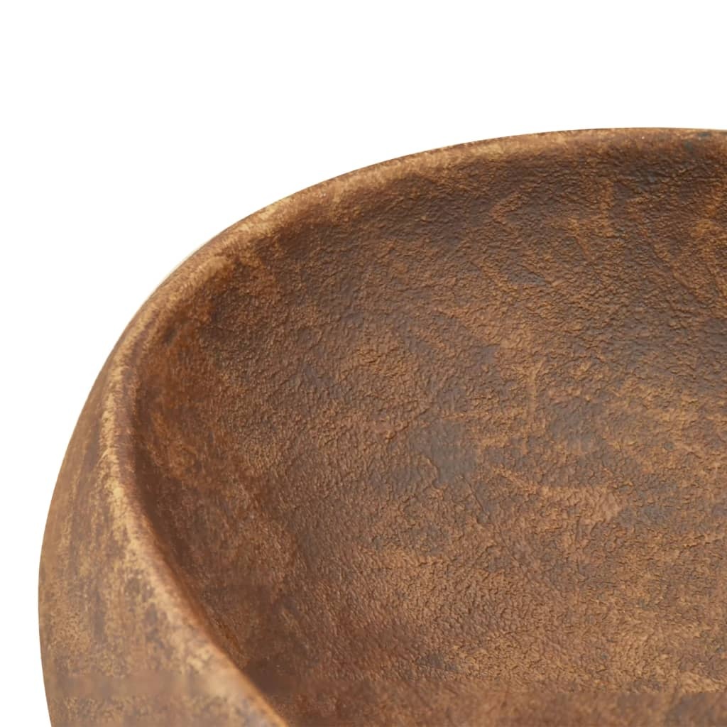 vidaXL Ovale Opzetwasbak Bruin 59cm - 35% Korting! Beschadigd