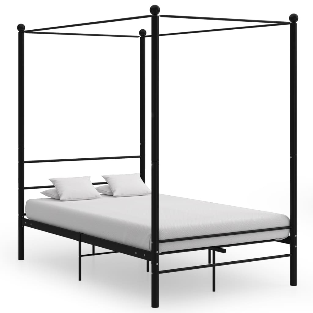 vidaXL Hemelbed 140x200 Zwart - 35% Korting!