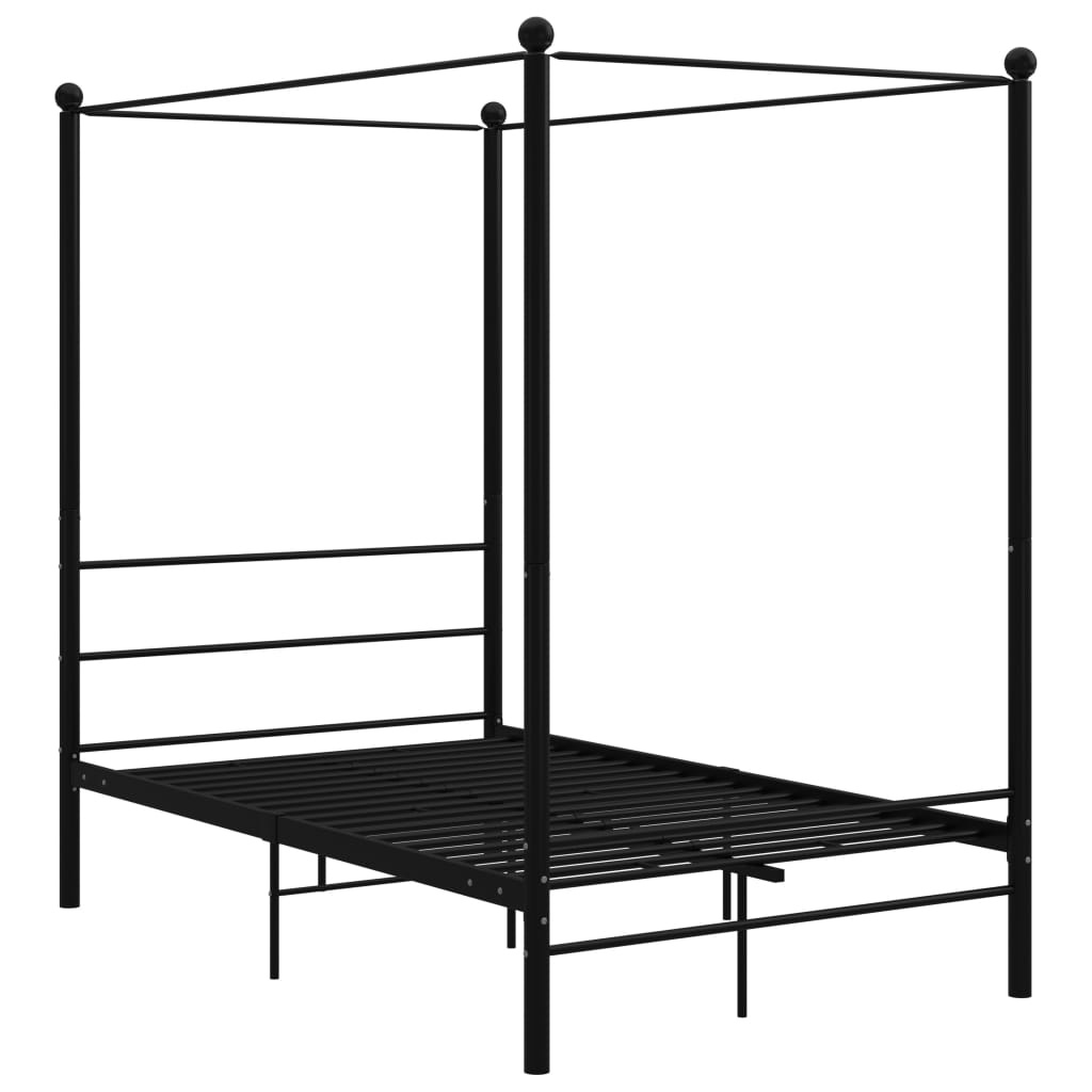 vidaXL Hemelbed 140x200 Zwart - 35% Korting!
