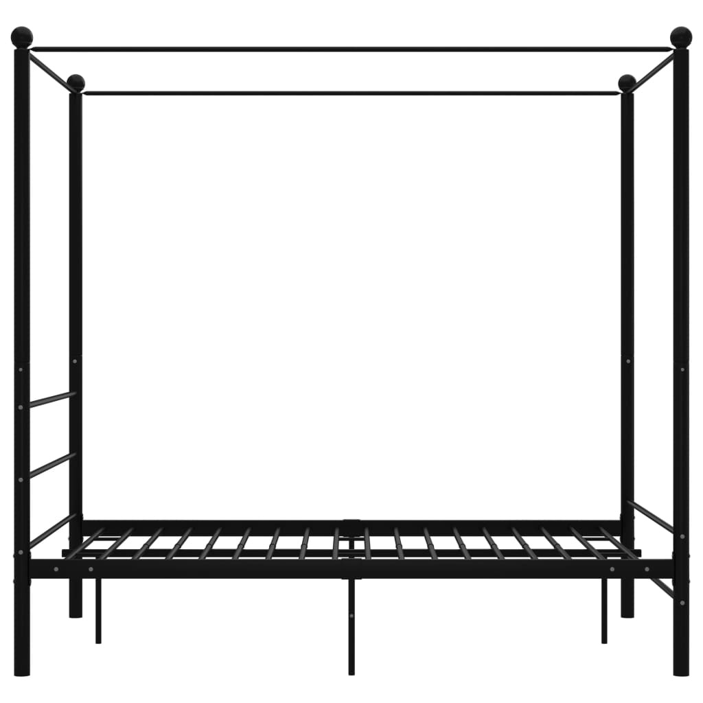 vidaXL Hemelbed 140x200 Zwart - 35% Korting!