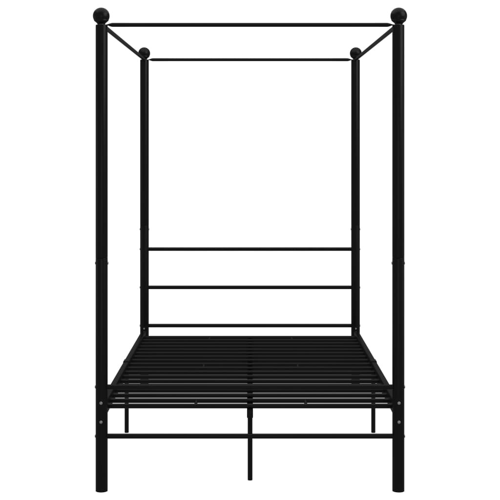 vidaXL Hemelbed 140x200 Zwart - 35% Korting!