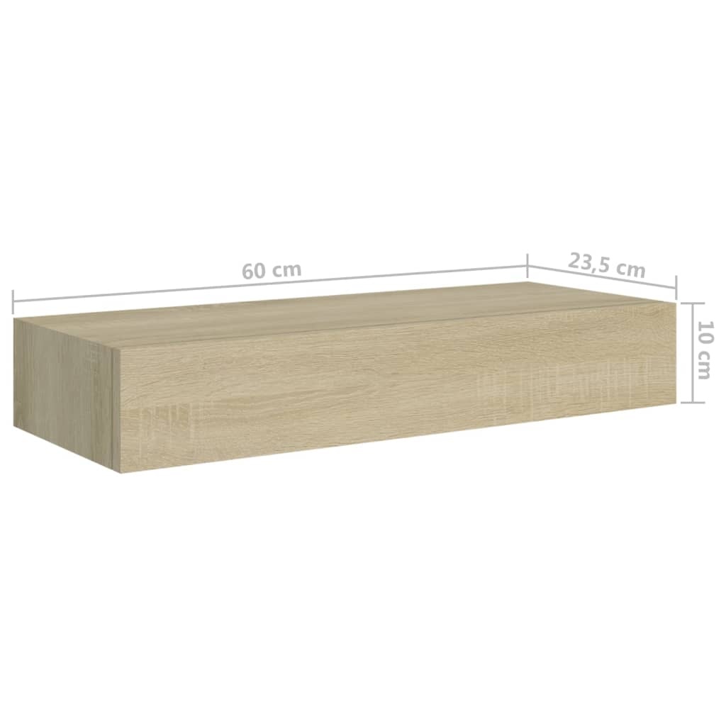 Wandschappen met Lade - 60cm Eiken - 35% Korting!