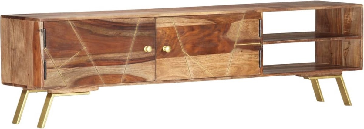 vidaXL Tv-meubel Sheesham 140cm - Retourdeal! 57% Korting