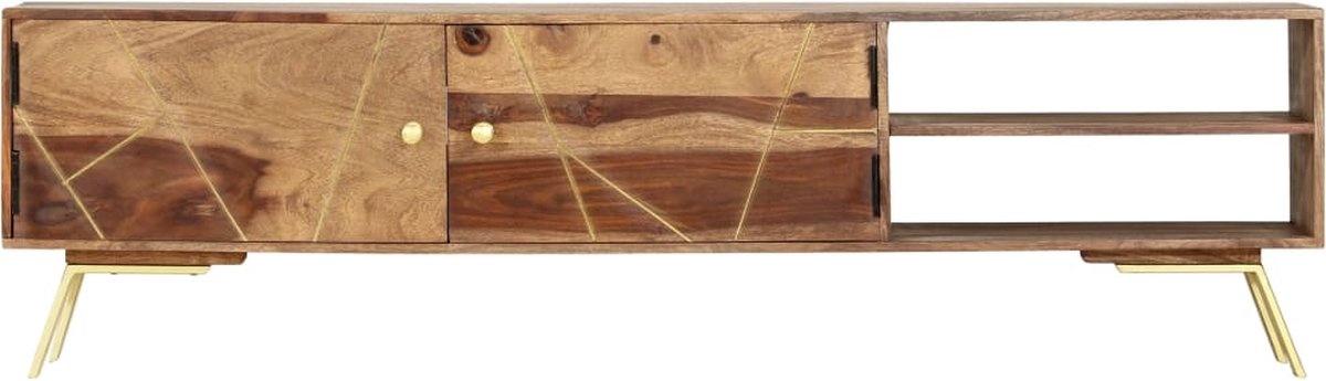 vidaXL Tv-meubel Sheesham 140cm - Retourdeal! 57% Korting