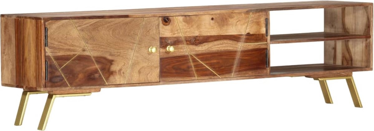 vidaXL Tv-meubel Sheesham 140cm - Retourdeal! 57% Korting