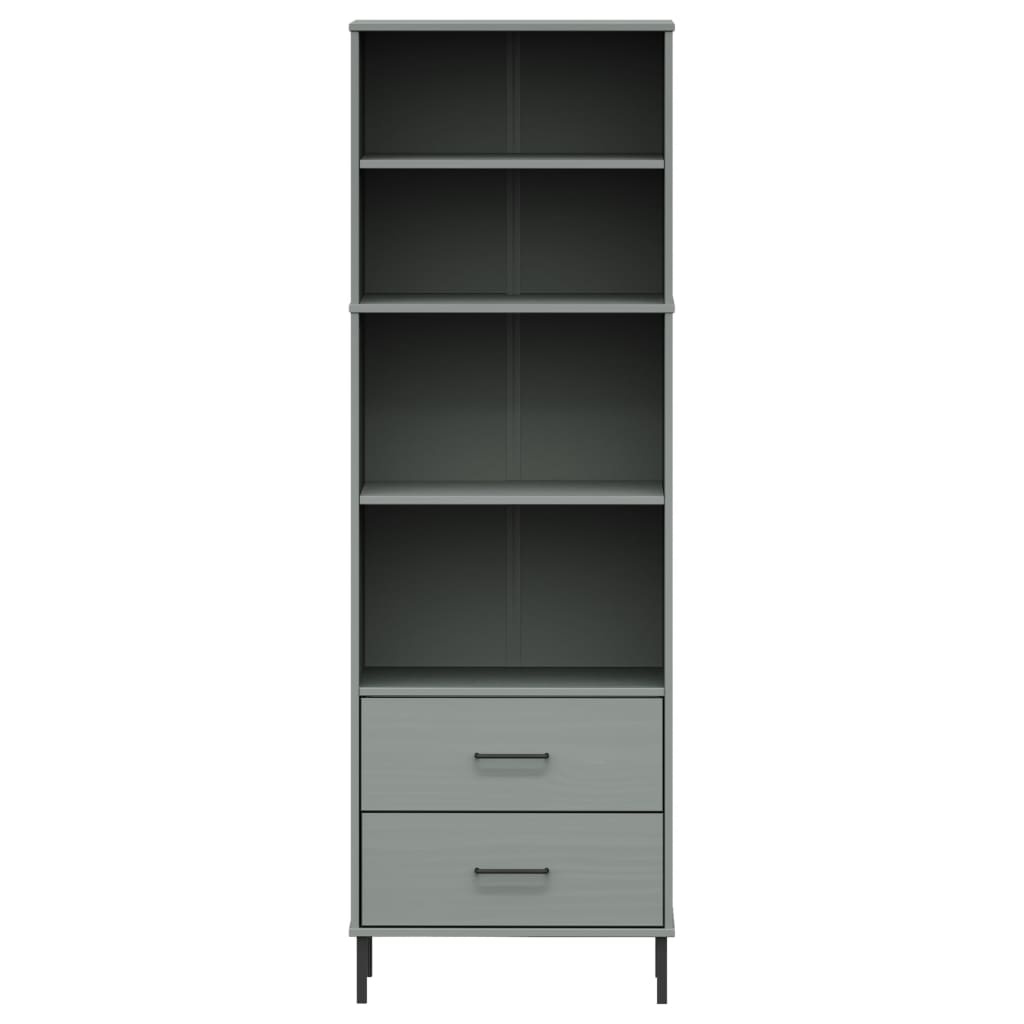 vidaXL Boekenkast OSLO Grijs - 35% Korting! Massief Hout
