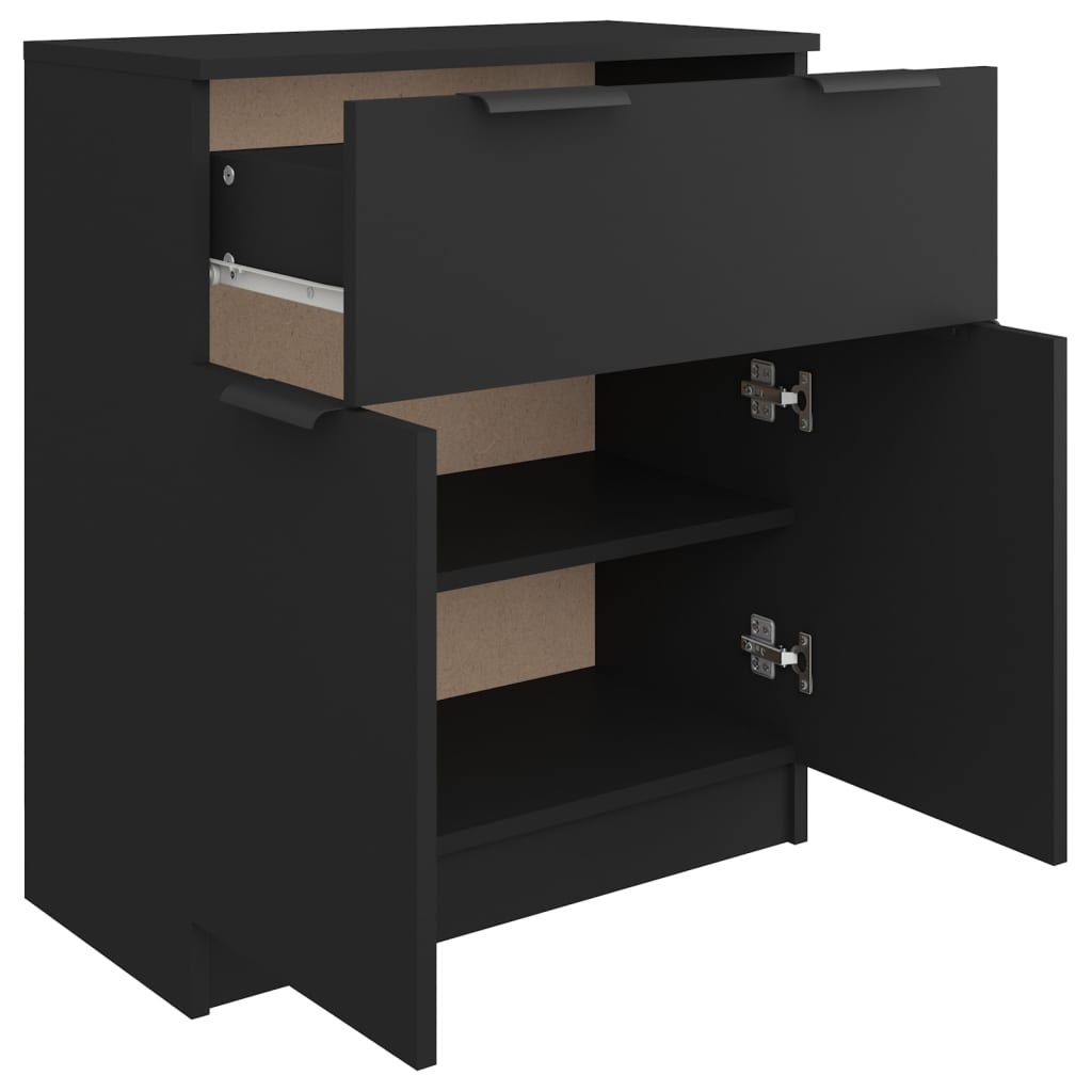 Dressoir Zwart Hout 60cm - Retourdeal! 59% Korting