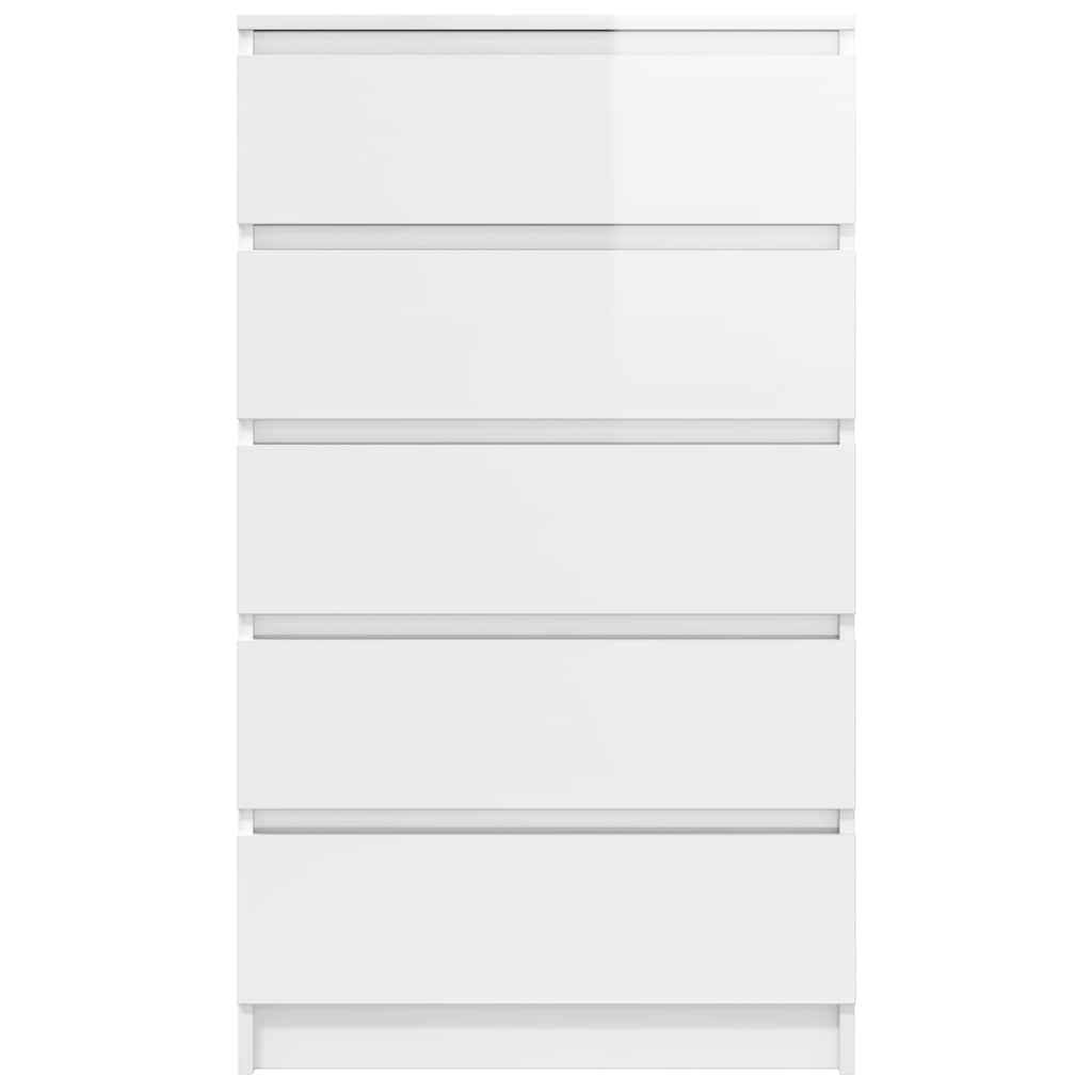 VidaXL Ladekast Hoogglans Wit - 60x36x103cm - 35% Korting!