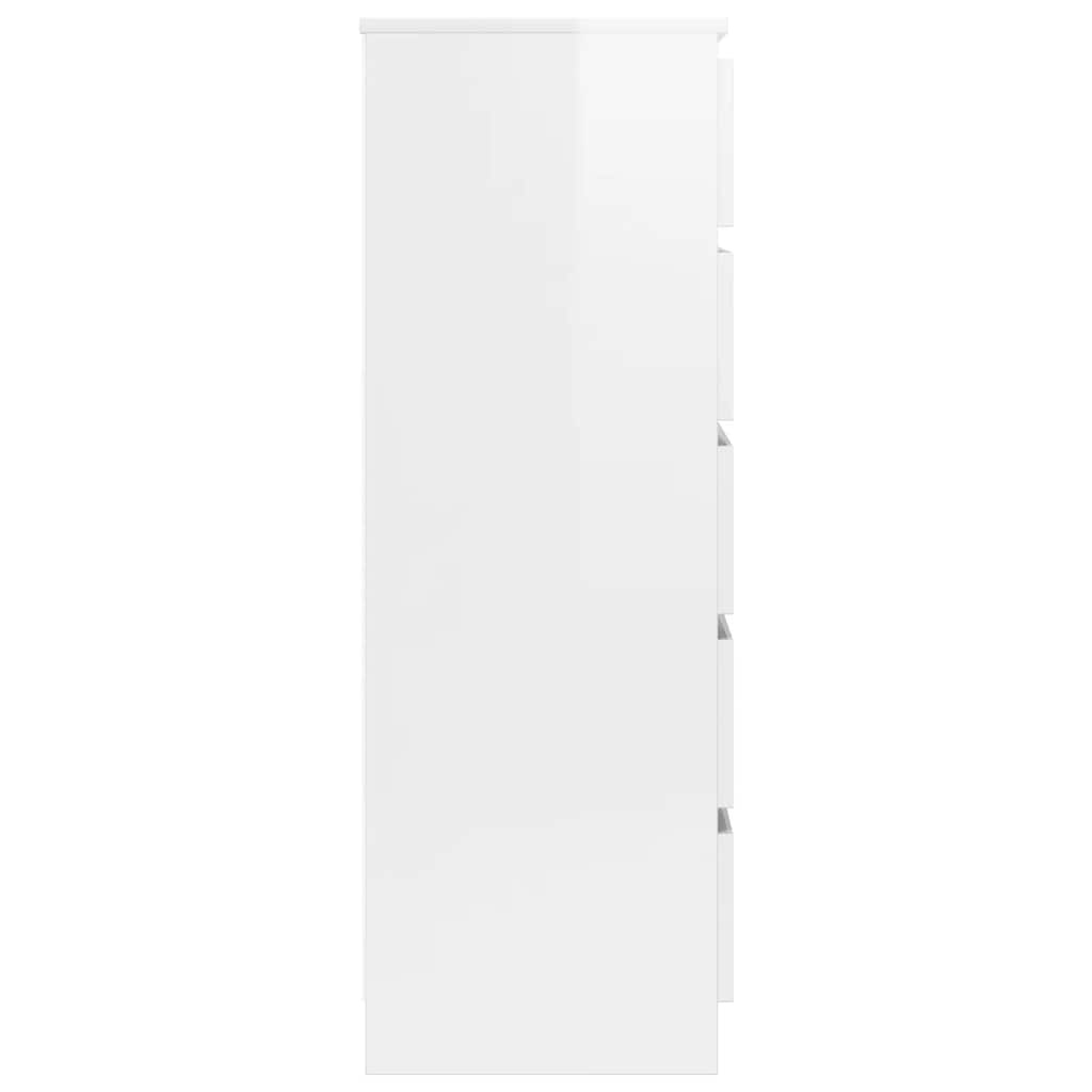 VidaXL Ladekast Hoogglans Wit - 60x36x103cm - 35% Korting!