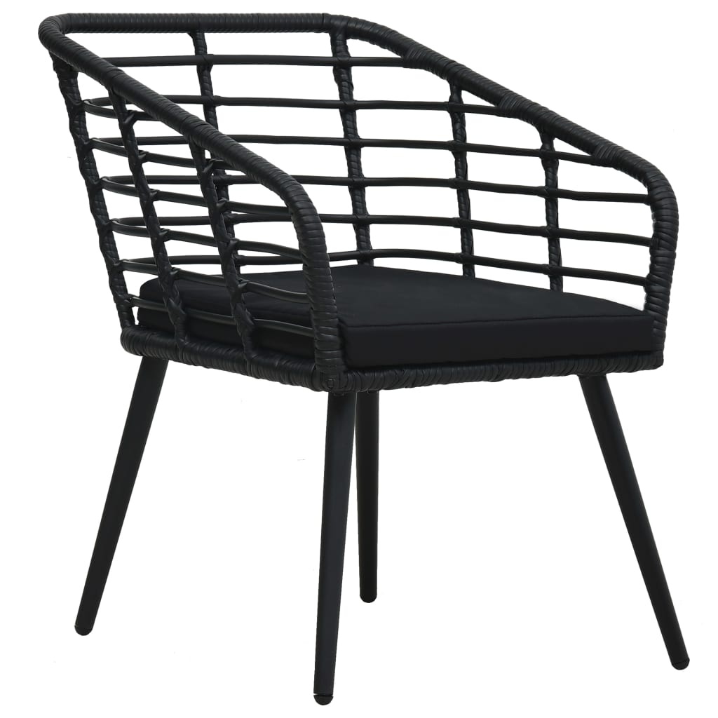 VidaXL Tuinstoelen (2 st) Zwart Rattan + Kussens -35%