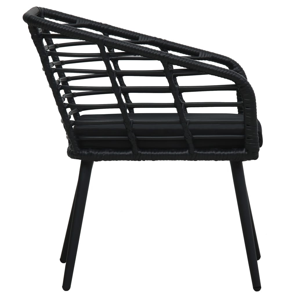 VidaXL Tuinstoelen (2 st) Zwart Rattan + Kussens -35%