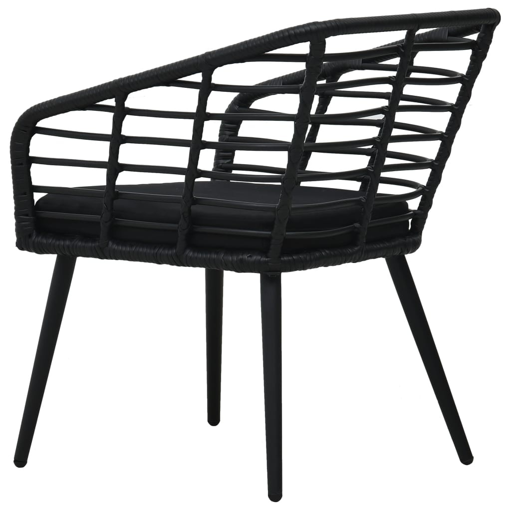 VidaXL Tuinstoelen (2 st) Zwart Rattan + Kussens -35%