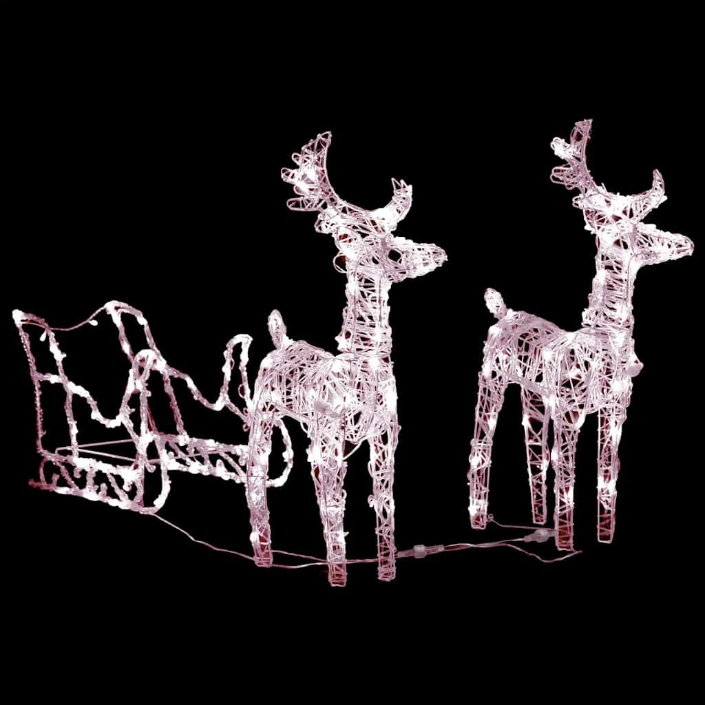 Kerst Rendier & Slee Decoratie 130cm - 35% Korting!