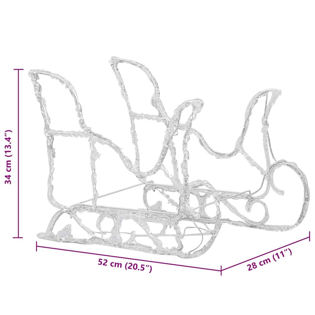 Kerst Rendier & Slee Decoratie 130cm - 35% Korting!