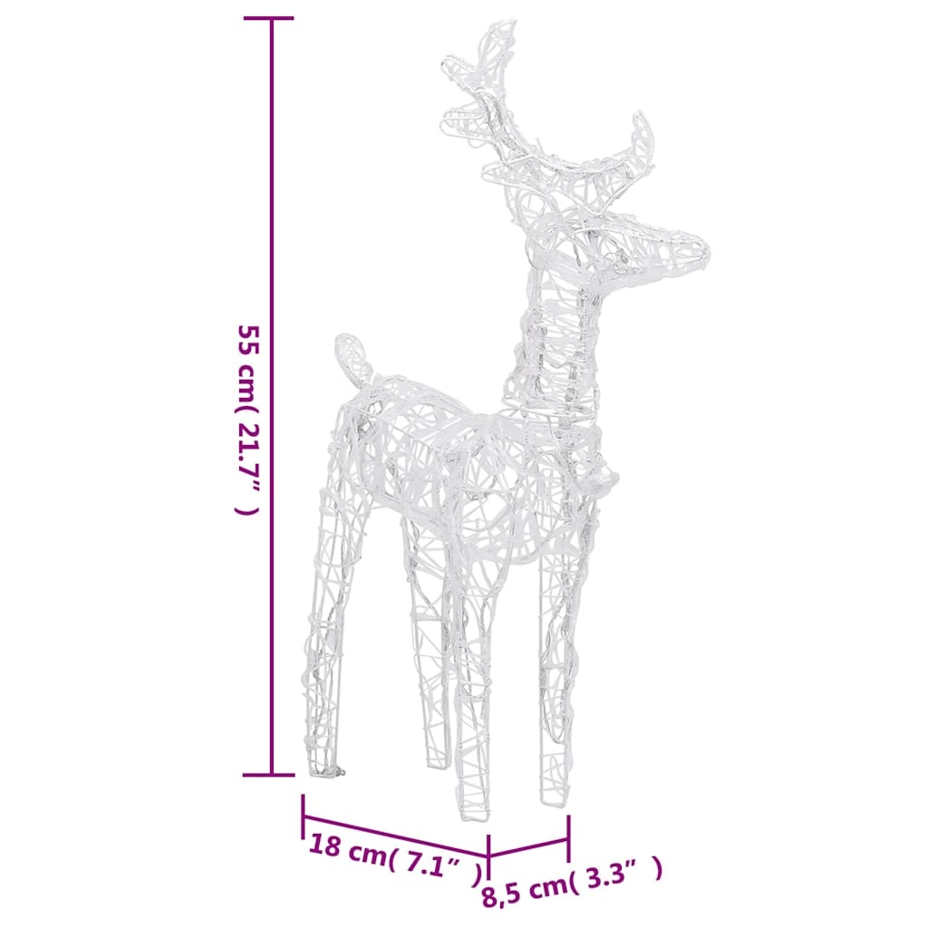 Kerst Rendier & Slee Decoratie 130cm - 35% Korting!
