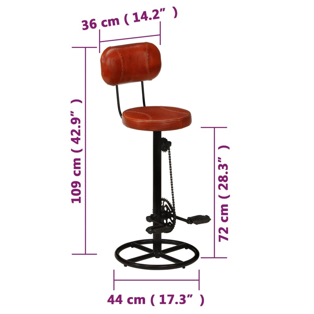 VidaXL Barkrukken (2x) Leer Zwart/Bruin -35%!