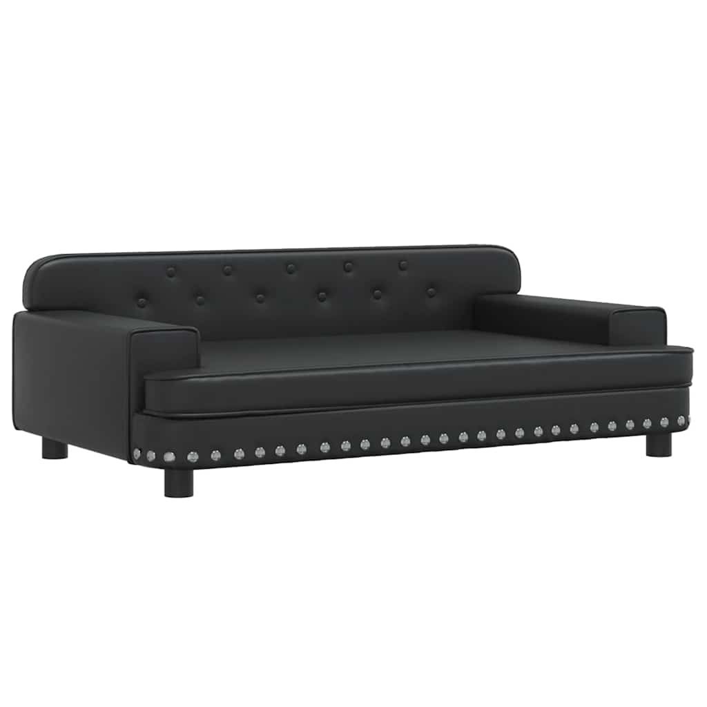vidaXL Hondenmand Kunstleer Zwart 90x53cm - 35% Korting!