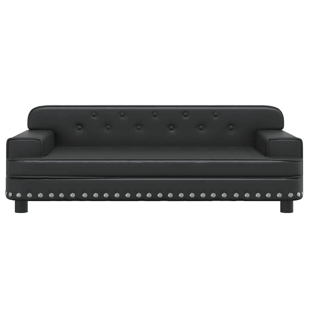 vidaXL Hondenmand Kunstleer Zwart 90x53cm - 35% Korting!