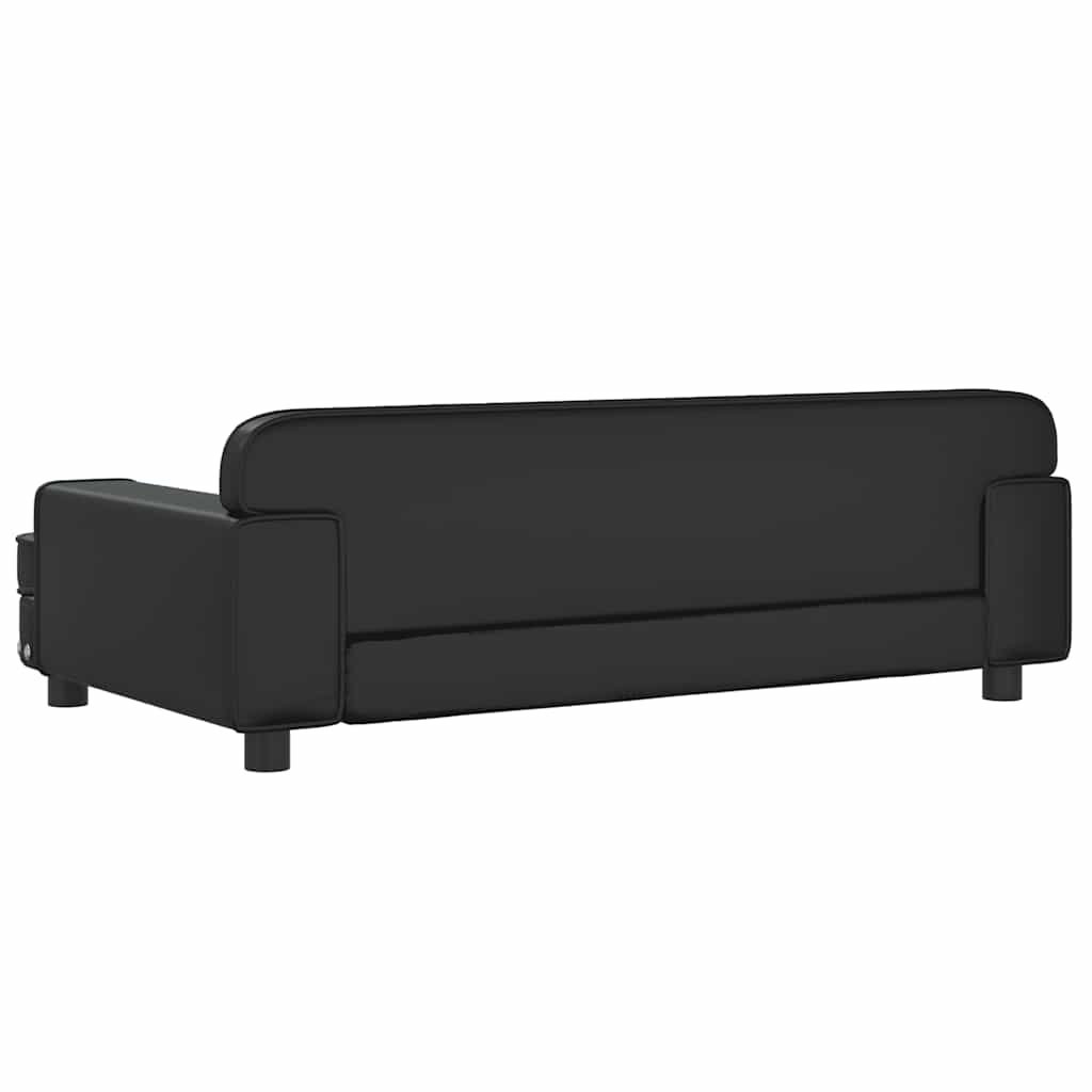 vidaXL Hondenmand Kunstleer Zwart 90x53cm - 35% Korting!
