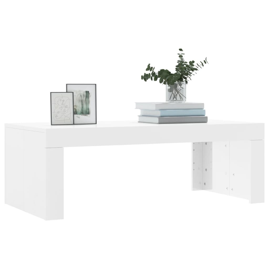 Salontafel Hoogglans Wit 102x50cm - 42% Korting!