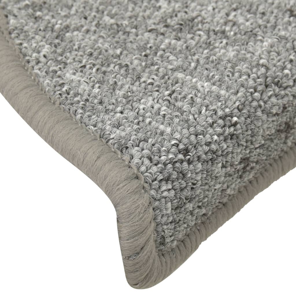 vidaXL Trapmatten 15 st Lichtgrijs -56x17x3cm - 42% Korting!