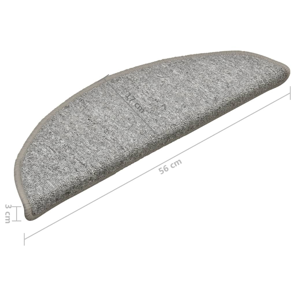 vidaXL Trapmatten 15 st Lichtgrijs -56x17x3cm - 42% Korting!