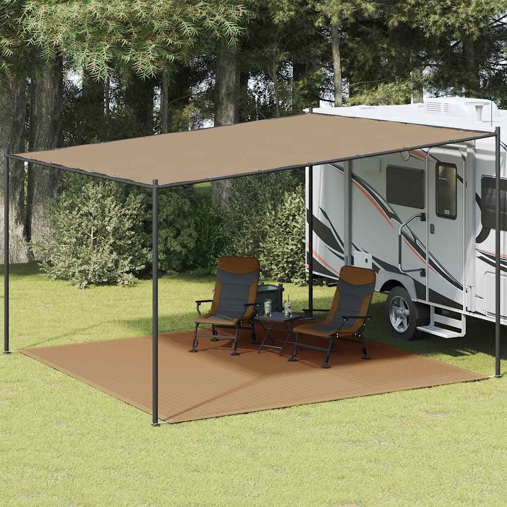 Tenttapijt 400x400cm Taupe - 42% Korting! Nieuwstaat