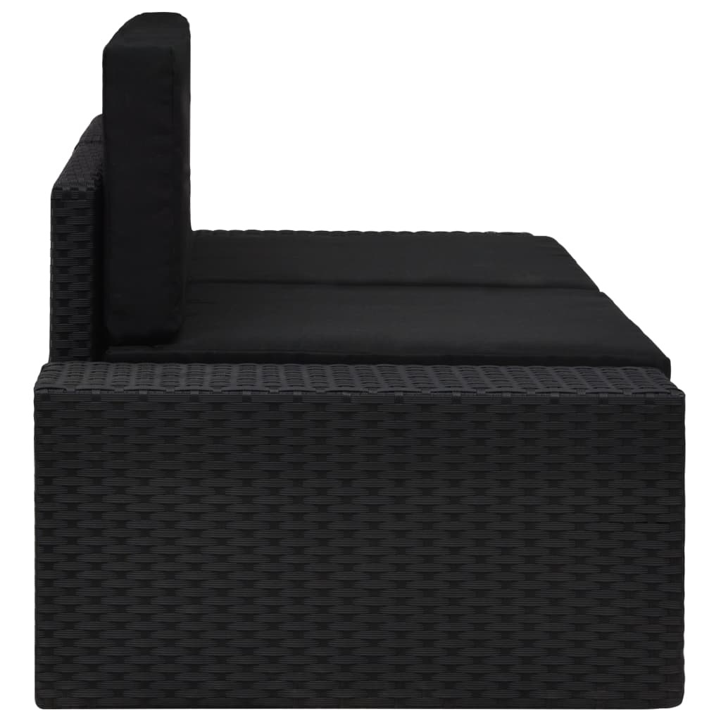 vidaXL Tweezits Rattan Bank Zwart - 35% Korting!