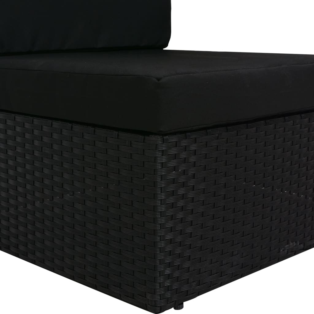vidaXL Tweezits Rattan Bank Zwart - 35% Korting!