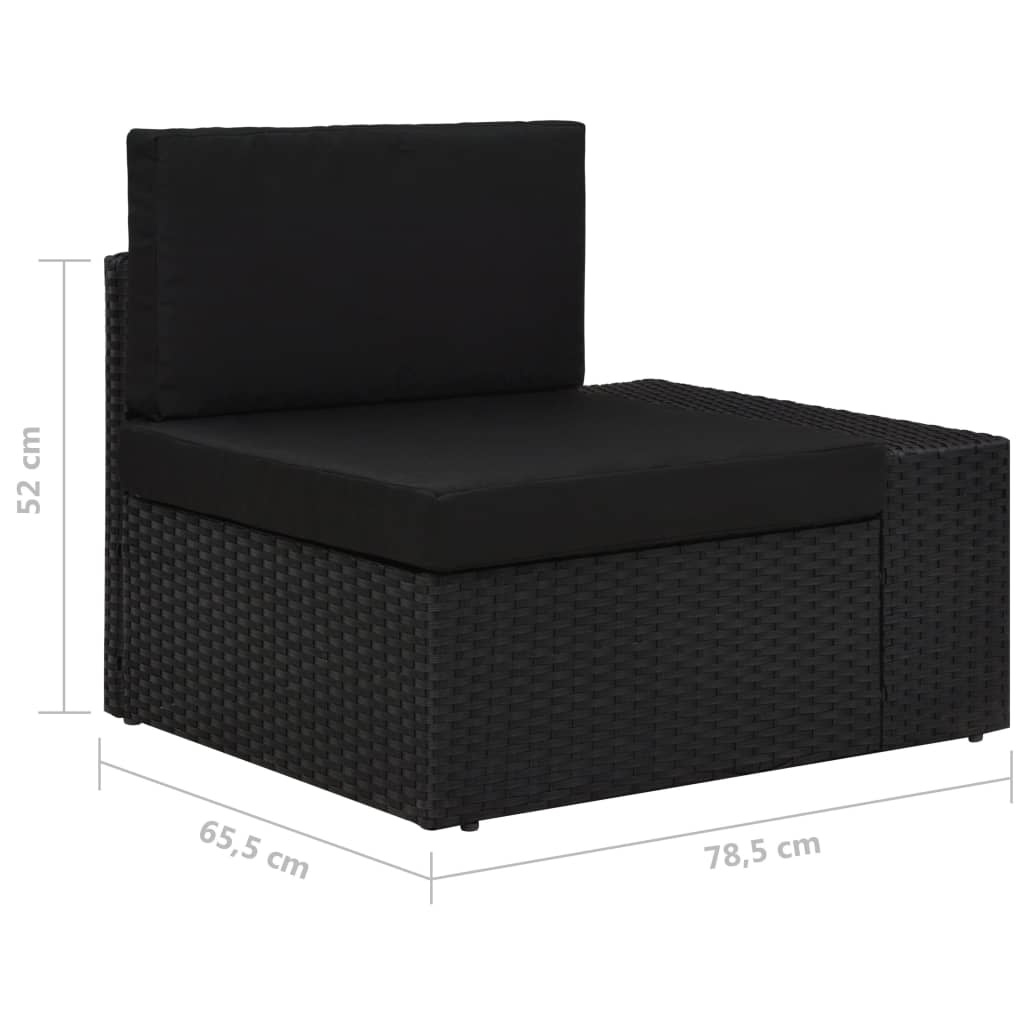 vidaXL Tweezits Rattan Bank Zwart - 35% Korting!