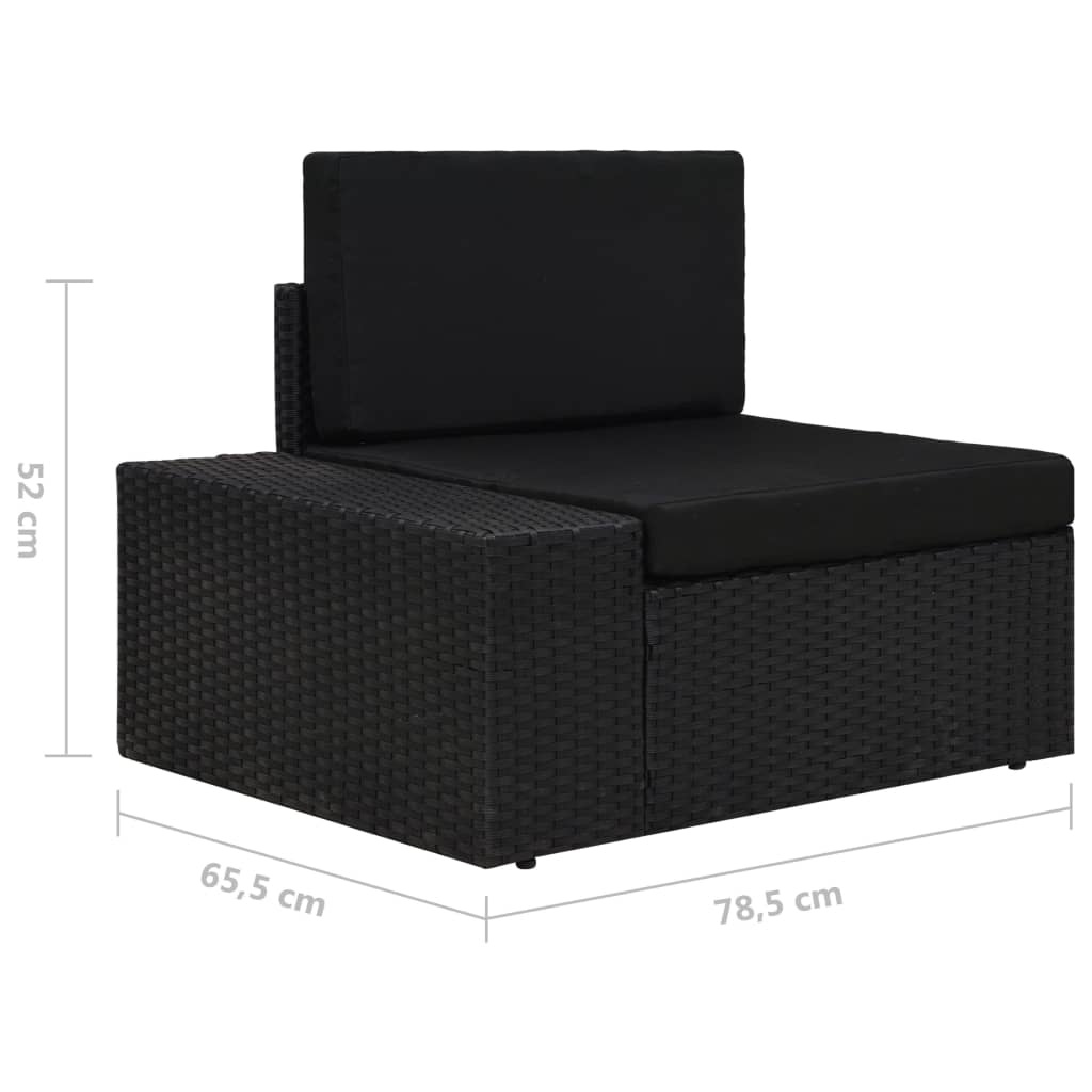 vidaXL Tweezits Rattan Bank Zwart - 35% Korting!