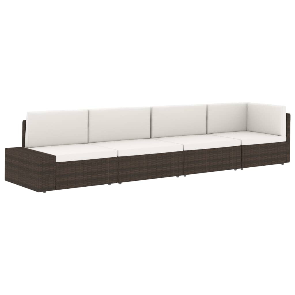 vidaXL Tweezits Rattan Bank Zwart - 35% Korting!