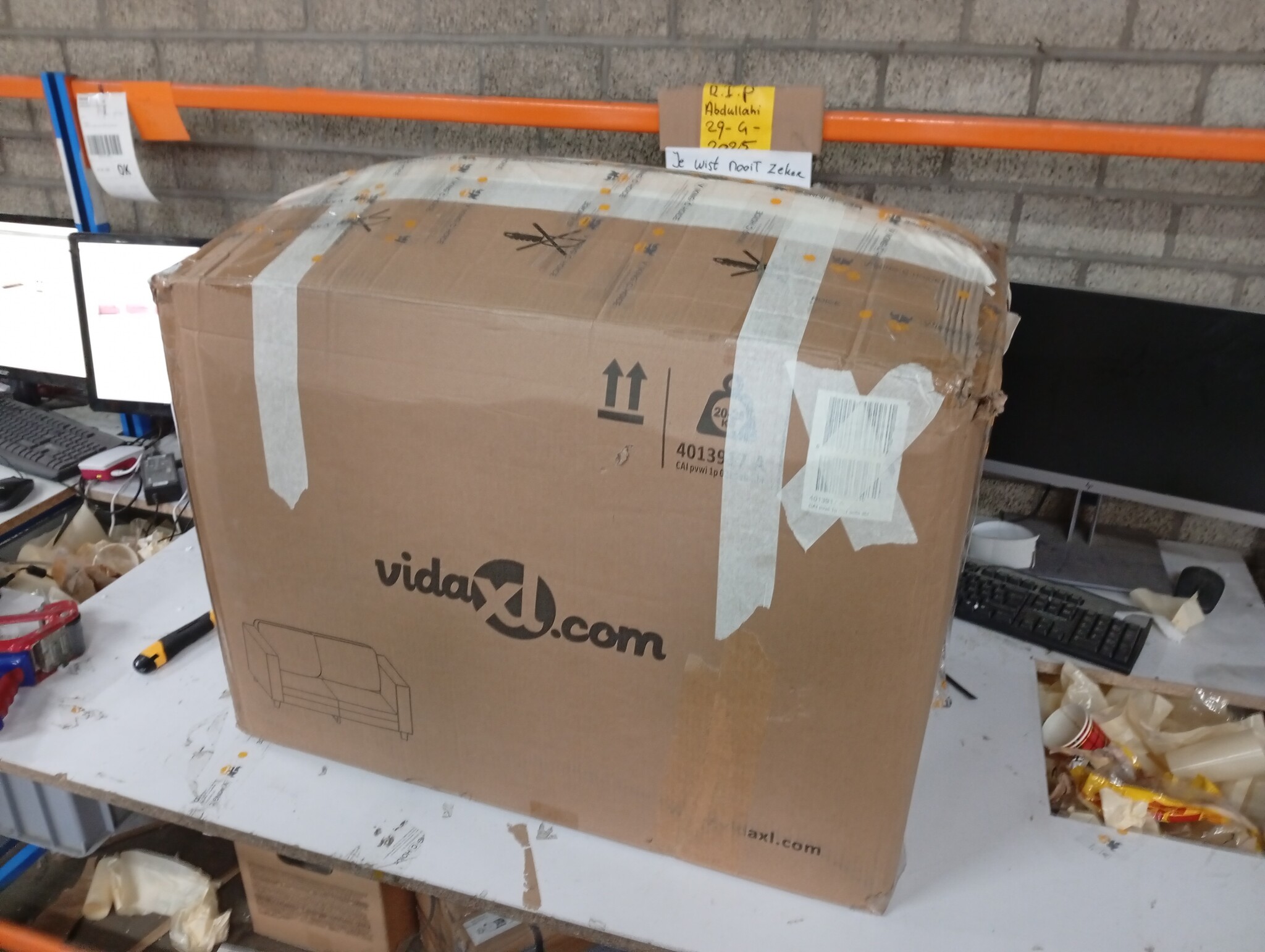 vidaXL Tweezitsbank Wijnrood - 60% Korting! Krasje, Topdeal!